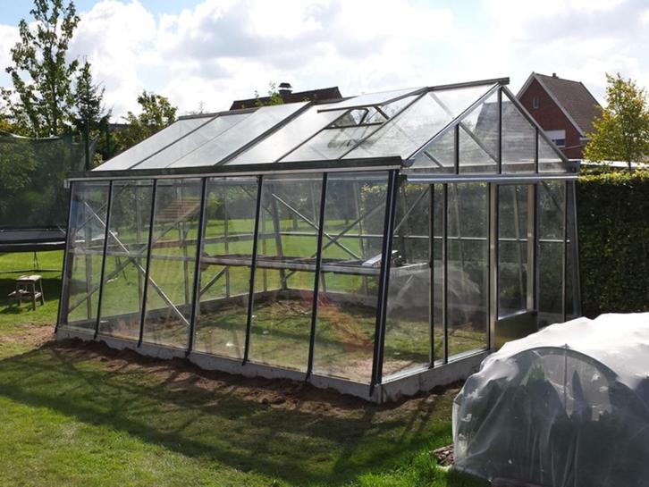 Serre 12 x 3,85 m, Tuin en Terras, Kassen, Zo goed als nieuw, Kweekkas, Aluminium, Glas, Ophalen
