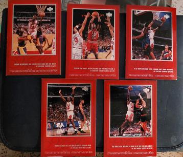 5 cartes upper deck de Michael Jordan, Enlèvement ou Envoi, Utilisé, Plusieurs cartes, Foil