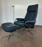 Stressless Design Fauteuil incl. Voetenbank, Ophalen, 125 tot 150 cm, Zo goed als nieuw, Metaal