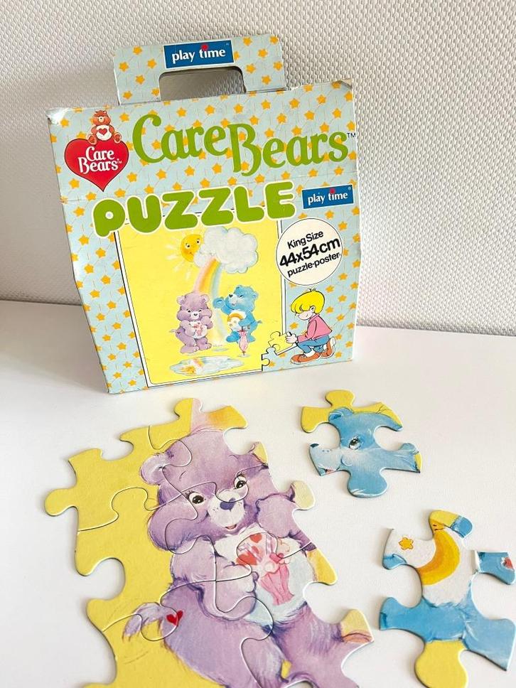 Puzzle Bisounours - play time 1987, Kinderen en Baby's, Speelgoed | Kinderpuzzels, Gebruikt, 2 tot 4 jaar, Meer dan 50 stukjes