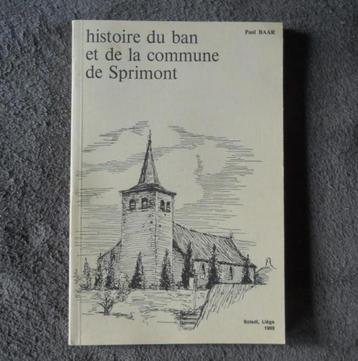Histoire du ban et de la commune de Sprimont (Paul Baar) beschikbaar voor biedingen