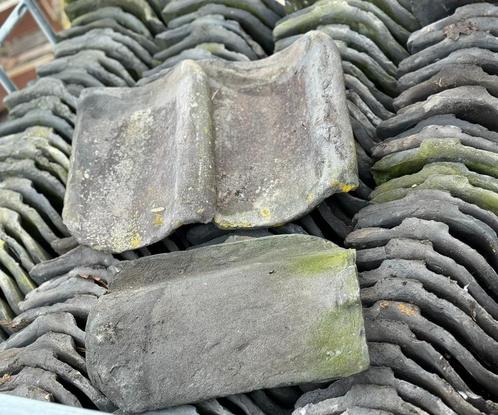 14000 stuks gesmoorde boomse dakpannen., Doe-het-zelf en Bouw, Dakpannen en Dakbedekking, Gebruikt, Dakpannen, Steen of Klei, Grijs