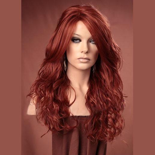 Pruik lang rood haar met krullen model Gabby kleur 350, Bijoux, Sacs & Beauté, Beauté | Soins des cheveux, Neuf, Envoi