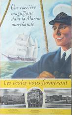 Zeevaart - Scholen koopvaardij - Affiche MIESSEN, Verzenden, Gebruikt, Zeilboot, Kaart, Foto of Prent