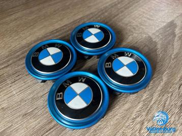 ORIGINELE BMW M Blue naafkap naafdop set