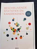 Peter Goos - Beschrijvende statistiek en kansrekenen, Boeken, Peter Goos, Ophalen of Verzenden, Zo goed als nieuw, Economie en Marketing