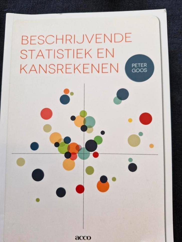 Peter Goos - Beschrijvende statistiek en kansrekenen, Boeken, Economie, Management en Marketing, Zo goed als nieuw, Economie en Marketing
