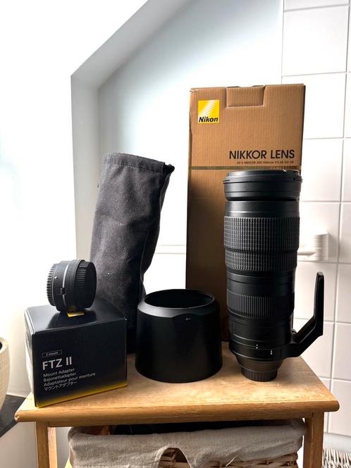 Nikon AF-S 200-500mm f/5.6E ED VR + FTZii, Audio, Tv en Foto, Foto | Lenzen en Objectieven, Gebruikt, Telelens, Zoom, Ophalen