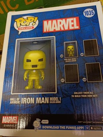 funko pop deluxe nr 1035  iron man, Ophalen of Verzenden, Zo goed als nieuw