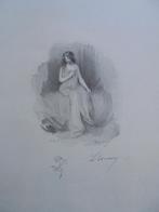 Preraphaelitische Litho  2  Gesigneerd, Verzenden