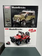 Set of 2 modelbricks building blocks Land rover & jeep, Envoi, Neuf, Ensemble complet