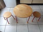 Vintage kindertafel met 2 krukjes, Ophalen, Gebruikt, Tafel(s) en Stoel(en)