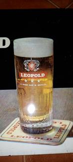 Oud metalen bord Leopold beer, Gebruikt, Ophalen of Verzenden
