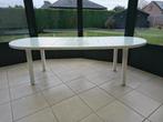 Tuintafel wit pvc, Tuin en Terras, Tuintafels, Ophalen, Zo goed als nieuw, Ovaal, Kunststof