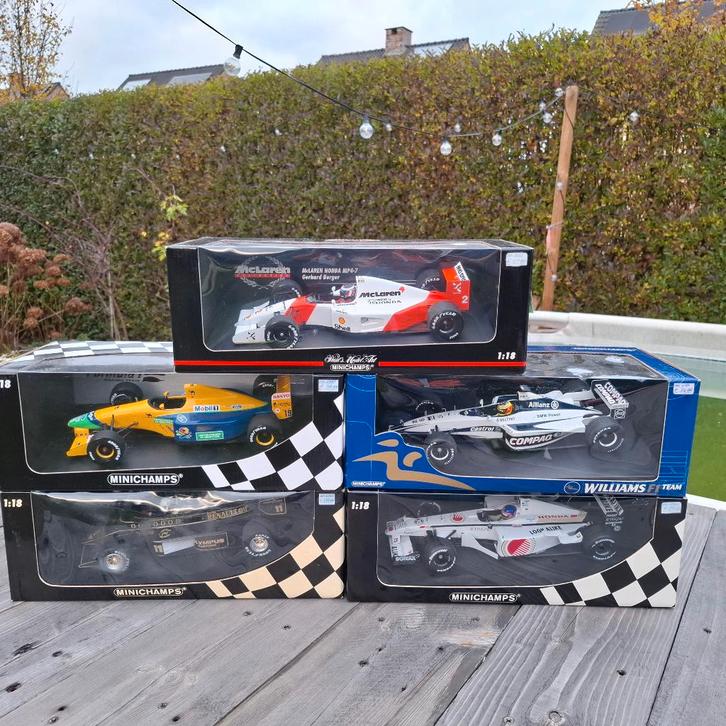 5 x 1/18 Minichamps Formula 1 Models, Hobby en Vrije tijd, Modelauto's | 1:18, Nieuw, Auto, MiniChamps, Ophalen of Verzenden