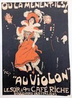 Lithografie Grün Au Violon Maitres de l'Affiche art nouveau, Antiquités & Art, Enlèvement ou Envoi