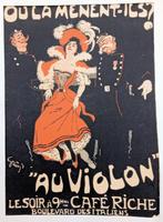 Lithografie Grün Au Violon Maitres de l'Affiche art nouveau, Antiek en Kunst, Kunst | Litho's en Zeefdrukken, Ophalen of Verzenden
