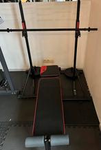 Bench press met 2 schijven van 10 kg, Sport en Fitness, Fitnessmaterialen, Ophalen, Zo goed als nieuw