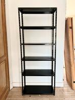 étagère de rangement modulaire en métal noir à six étagères., Enlèvement, Comme neuf