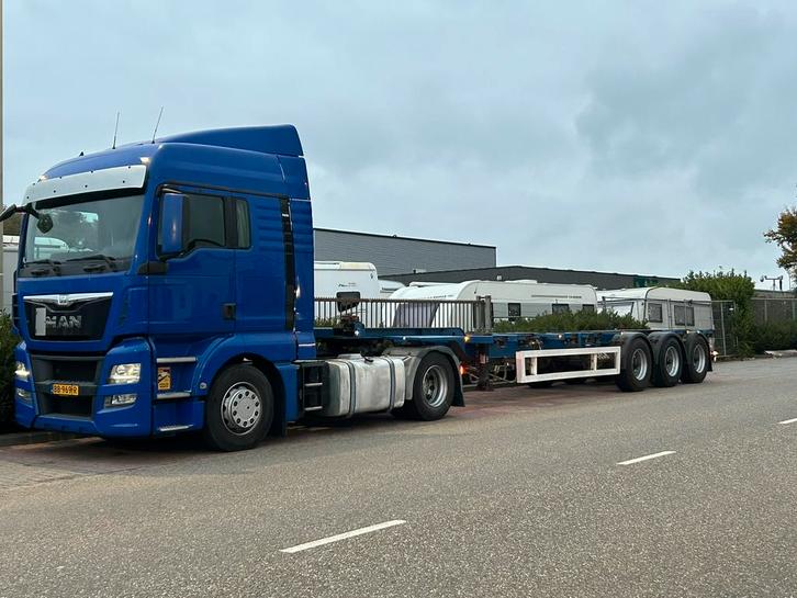 Truck + trailer huren €750 / week !, Auto's, Vrachtwagens, Particulier, Cruise Control, DAF, Diesel, Euro 6, Ophalen