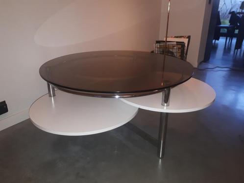 Retro vintage salontafel jaren 60 - 70 / space age, Huis en Inrichting, Tafels | Salontafels, Gebruikt, Minder dan 50 cm, 50 tot 100 cm