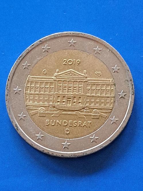 2019 G Duitsland 2 euro Bundesrat Karlsruhe, Postzegels en Munten, Munten | Europa | Euromunten, Losse munt, 2 euro, Duitsland