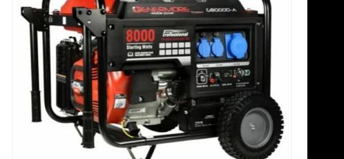 Genermore Generator 8.0kVA G8000D-A met AVR op Benzine, Doe-het-zelf en Bouw, Aggregaten, Zo goed als nieuw, Benzine, Ophalen