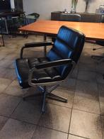 Artifort - zwart lederen - executieve chairs, Huis en Inrichting, Ophalen, Gebruikt, Zwart, Metaal