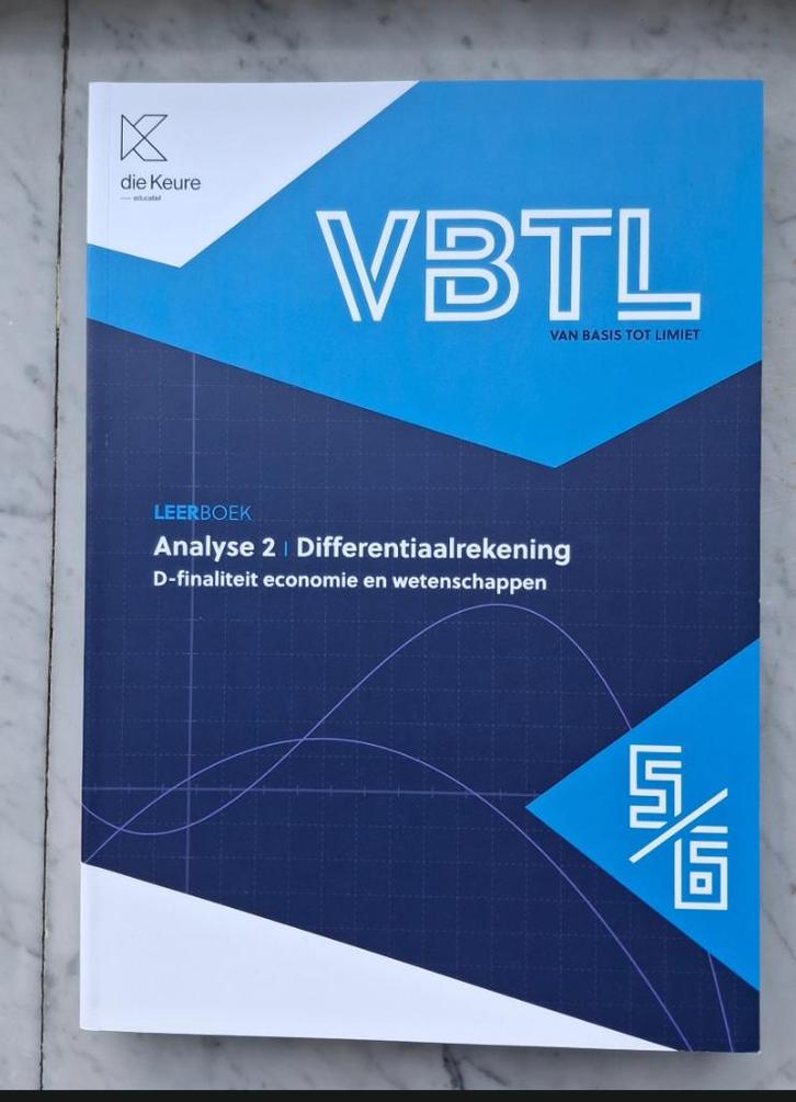 VBTL – Leerboek Analyse 2: Differentiaalrekening, Boeken, Schoolboeken, Nieuw, Economie, ASO, Ophalen of Verzenden