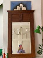 Antieke houten spiegel, Ophalen, Rechthoekig, 50 tot 100 cm, 100 tot 150 cm