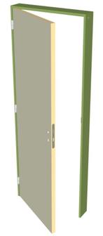 Porte TUBULAIRE à peindre sur mesure, Ophalen, Nieuw, Hout