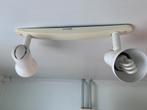 Plafondlamp inclusief 2 spaarlampen, Ophalen, Gebruikt, Metaal of Aluminium, Plafondspot of Wandspot