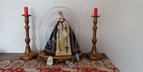 Unieke Maria-figuur onder glazen stolp, Antiek en Kunst, Antiek | Religieuze voorwerpen, Ophalen