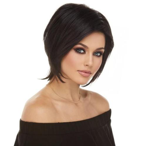 Moderne pruik vlot kort haar model Raquel kleur Expresso, Handtassen en Accessoires, Uiterlijk | Haarverzorging, Nieuw, Pruik of Haarverlenging