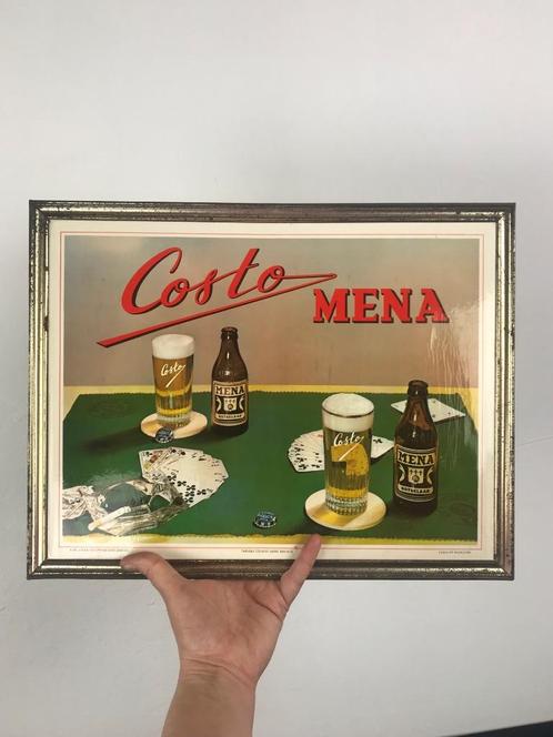 Enseigne publicitaire Cellulit COSTO MENA - 1961, Collections, Marques & Objets publicitaires, Utilisé, Panneau publicitaire, Enlèvement ou Envoi