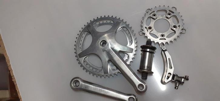Mavic cranks, dérailleur en trapas vintage, Fietsen en Brommers, Fietsonderdelen, Gebruikt, Ophalen of Verzenden