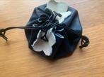 Leren etuitje. Dicht te maken met touwtje., Handtassen en Accessoires, Tassen | Damestassen, Ophalen, Gebruikt, Blauw, Overige typen