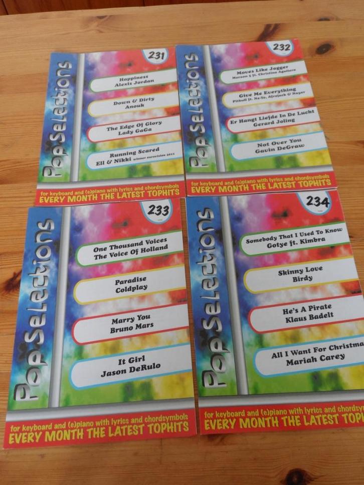 Pop Selections - 232 / 234 t/m 236 / 238 / 239, Muziek en Instrumenten, Bladmuziek, Nieuw, Artiest of Componist, Populair, Gitaar