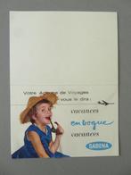 1960 supplement kaartje vakantie Sabena, Verzenden, Zo goed als nieuw