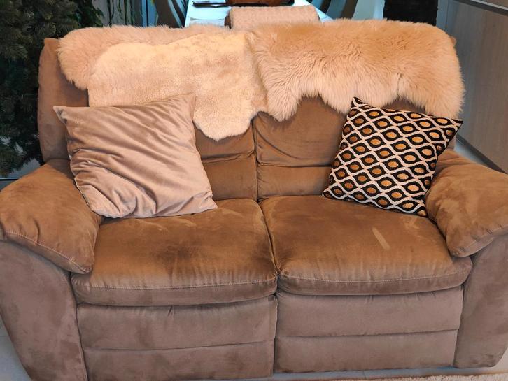 Natuzzi salonzetels, Huis en Inrichting, Zetels | Zetels, Gebruikt, Rechte bank, Vierpersoons of meer, Stof, Ophalen