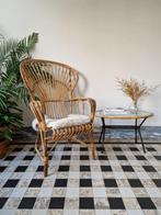 Vintage rotan fauteuil | stoel retro, Huis en Inrichting, Fauteuils, Ophalen, Gebruikt, Minder dan 75 cm, Vintage