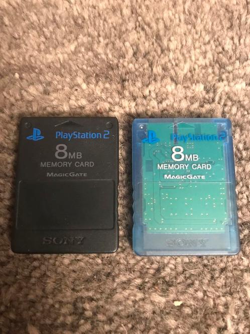 2 PLAYSTATION 2  -   8MB MEMORY CARDS, Games en Spelcomputers, Spelcomputers | Sony PlayStation 1, Ophalen of Verzenden
