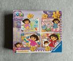 Puzzel - Dora The Explorer - 4 puzzels - Nickelodeon - €3, Ophalen, 10 tot 50 stukjes, Gebruikt, 4 tot 6 jaar
