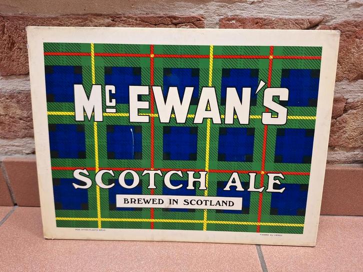 Reclame bord 1971 Mc Ewans Scotch Ale bier, Verzamelen, Merken en Reclamevoorwerpen, Gebruikt, Reclamebord, Ophalen of Verzenden