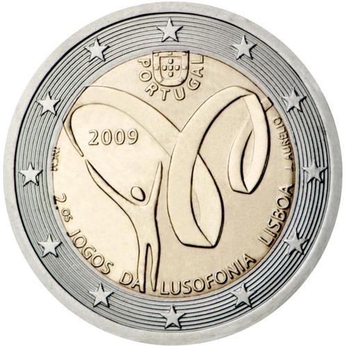 2 euros Portugal 2009 - Jeux Lusophoniques (UNC), Timbres & Monnaies, Monnaies | Europe | Monnaies euro, Monnaie en vrac, 2 euros