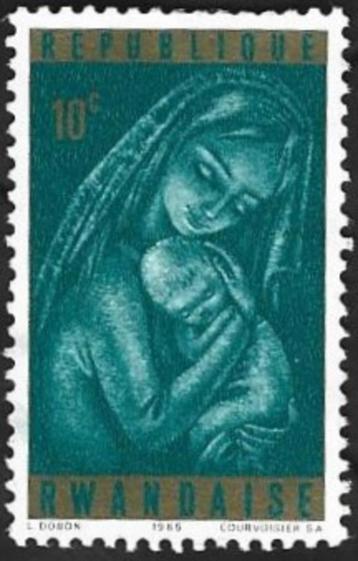 1 Postzegel Rwanda 1965 Kerstmis beschikbaar voor biedingen