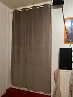 Rideaux en velours taupe (x2), Maison & Meubles, Enlèvement, Comme neuf