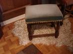 vintage: voetenbankje: eik en velour, Ophalen