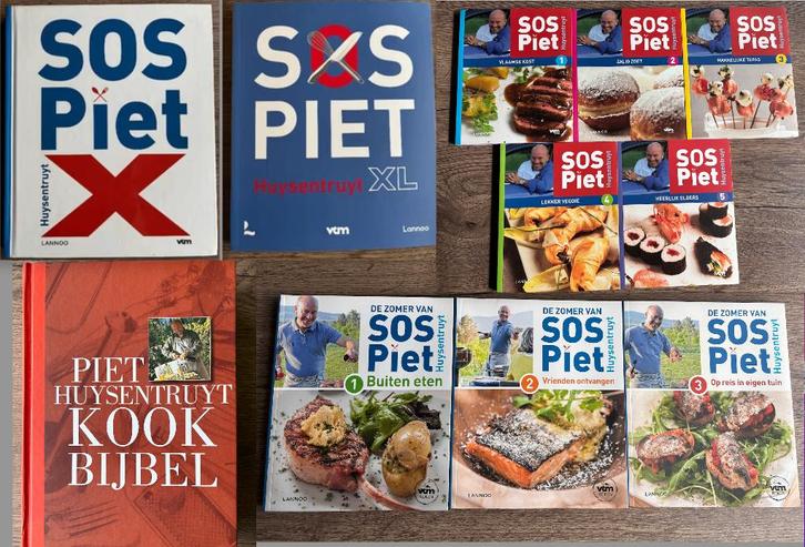 Piet Huysentruyt SOS Piet X + XL + andere SOS Piet boeken, Boeken, Kookboeken, Nieuw, Ophalen of Verzenden