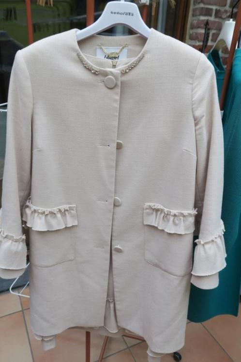 Kleedje+manteltje beige Blugirl mt 38, Kleding | Dames, Jasjes, Kostuums en Pakken, Zo goed als nieuw, Kostuum of Pak, Maat 38/40 (M)